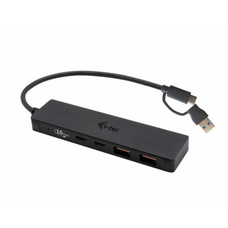 i-tec C31HUBMETAL2A2C Metal USB-A/USB-C HUB 2x USB 3.0 + 2x USB-C (10 Gbps), USB 3.2 Gen 1 (3.1 Gen 1) Type-C, USB 3.2 Gen 1