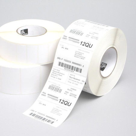 Zebra 880026-203 Z-Perform 1000T, Blanco, Z-Perform 1000T, Etiqueta troquelada, Rodillo, Papel, Transferencia térmica
