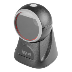 iggual IGG320112 Lector código barras sobremesa 2D USB, Lector de códigos de barras fijo, 1D/2D, CMOS, Codabar, Code 11, Code 2