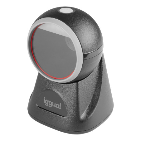 iggual IGG320112 Lector código barras sobremesa 2D USB, Lector de códigos de barras fijo, 1D/2D, CMOS, Codabar, Code 11, Code