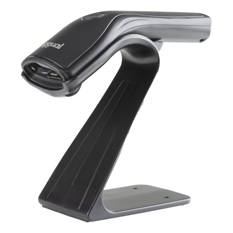 iggual IGG320136 Lector código barras 2D USB botón soporte, Lector de códigos de barras portátil, 1D/2D, CMOS, Codabar,