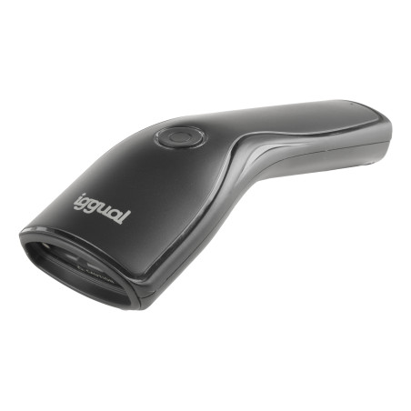 iggual IGG320136 Lector código barras 2D USB botón soporte, Lector de códigos de barras portátil, 1D/2D, CMOS, Codabar,