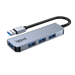 iggual IGG319246 Hub USB-A 3.0 x 4 puertos USB-A 3.0, USB 3.2 Gen 1 (3.1 Gen 1) Type-C, USB 3.2 Gen 1 (3.1 Gen 1) Type-A, 5000