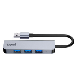 iggual IGG319246 Hub USB-A 3.0 x 4 puertos USB-A 3.0, USB 3.2 Gen 1 (3.1 Gen 1) Type-C, USB 3.2 Gen 1 (3.1 Gen 1) Type-A, 5000 2