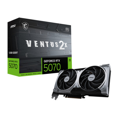 MSI GEFORCE RTX 5070 12G VENTUS 2X OC GeForce RTX 5070 12G VENTUS 2X OC, GeForce RTX 5070, 12 GB, GDDR7, 192 bit, 7680 x 4320