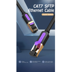 Vention ICDBF Cable de Red RJ45 SFTP ICDBF Cat7/ 1m/ Negro, 1 m, Cat7, S/FTP (S-STP), RJ-45, RJ-45, Negro 2