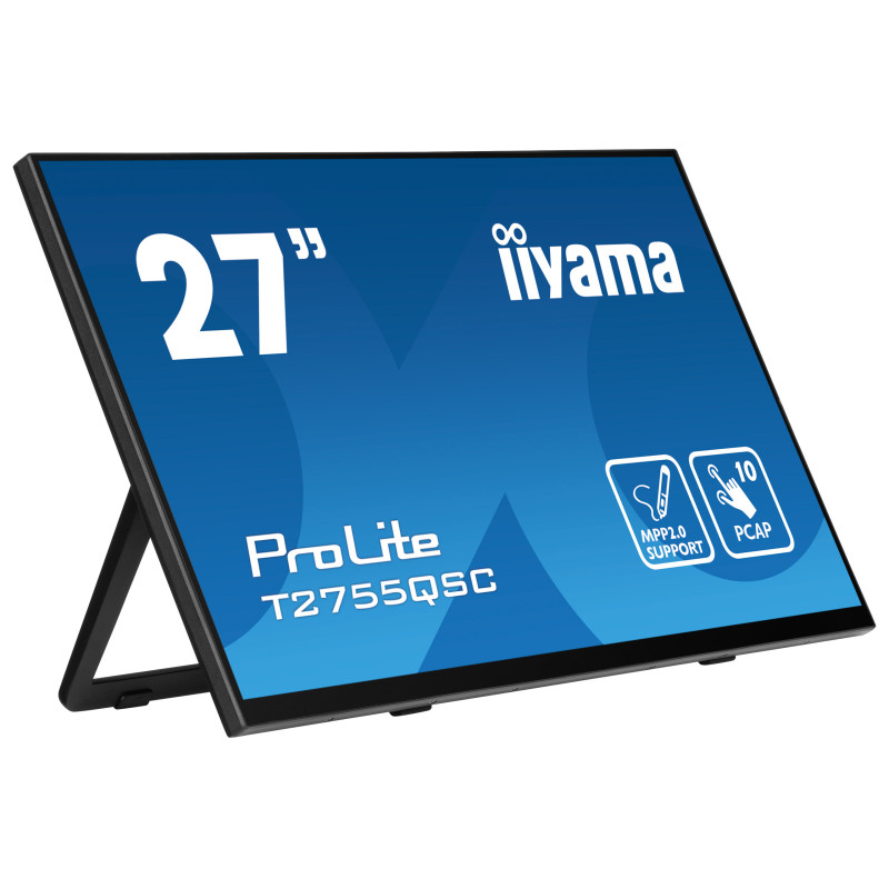 iiyama T2755QSC-B1 ProLite T2755QSC-B1, 68,6 cm (27"), 2560 x 1440 Pixeles, Quad HD, LCD, 5 ms, Negro