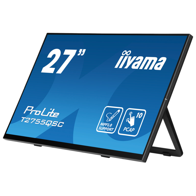 iiyama T2755QSC-B1 ProLite T2755QSC-B1, 68,6 cm (27"), 2560 x 1440 Pixeles, Quad HD, LCD, 5 ms, Negro