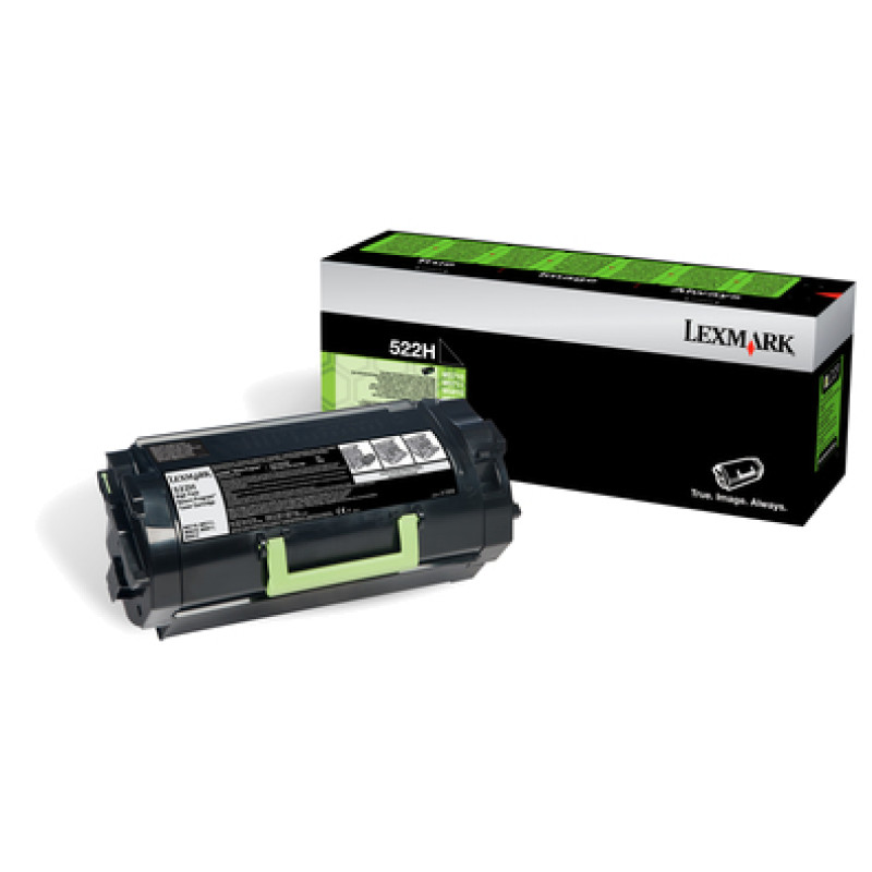 Lexmark 52D2H0E 522H, 25000 páginas, Negro, 1 pieza(s)