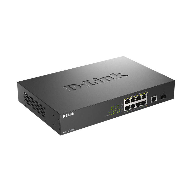 D-Link DGS-1010MP/E DGS-1010MP/E, No administrado, L2, Gigabit Ethernet (10/100/1000), Energía sobre Ethernet (PoE), Montaje