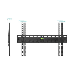 TooQ LP1050F-B Soporte Fijo de pared para pantallas 37"- 86", Negro, 94 cm (37"), 2,18 m (86"), 50 x 50 mm, 600 x 400 mm, 2