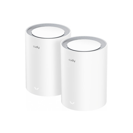 Cudy M3000 2-PACK M3000 2-PACK, Gris, Blanco, Interno, Sistema de malla, Omni-direccional, 399,4 m², Doble banda (2,4 GHz / 5