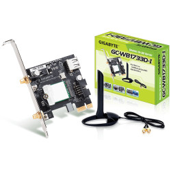 GIGABYTE GC-WB1733D-I GC-WB1733D-I, Interno, Inalámbrico, PCI Express, WLAN / Bluetooth, Wi-Fi 5 (802.11ac), 1733 Mbit/s