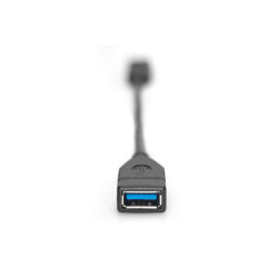 Digitus AK-300315-001-S Adaptador / convertidor USB-C - USB-A, OTG, 0,15 m, 0,15 m, USB C, USB A, USB 3.2 Gen 1 (3.1 Gen 1), 2