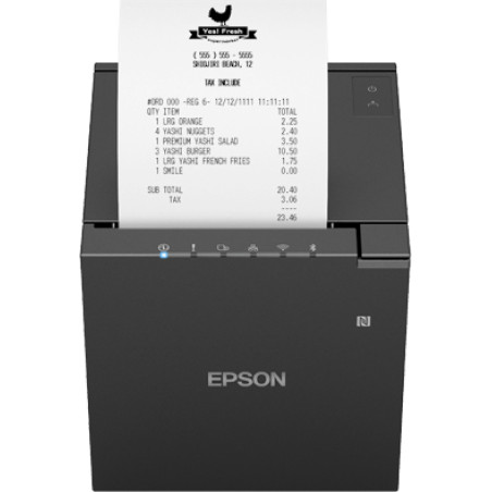 Epson C31CK50152 TM-M30III, Térmico, Impresora de recibos, 203 x 203 DPI, Inalámbrico y alámbrico, Negro, Android, iOS