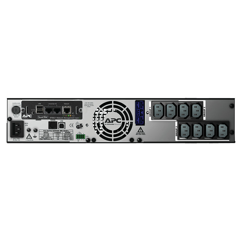 APC SMX1500RMI2UNC Smart-UPS, Línea interactiva, 1,5 kVA, 1200 W, Seno, 151 V, 302 V