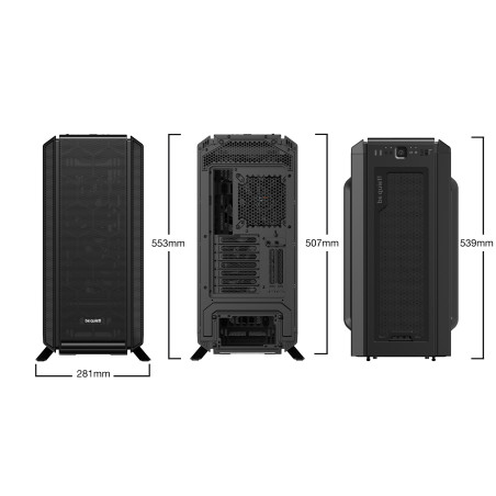 be quiet! BG039 Silent Base 802 Black, Midi Tower, PC, Negro, ATX, EATX, micro ATX, Mini-ITX, Acrilonitrilo butadieno estireno
