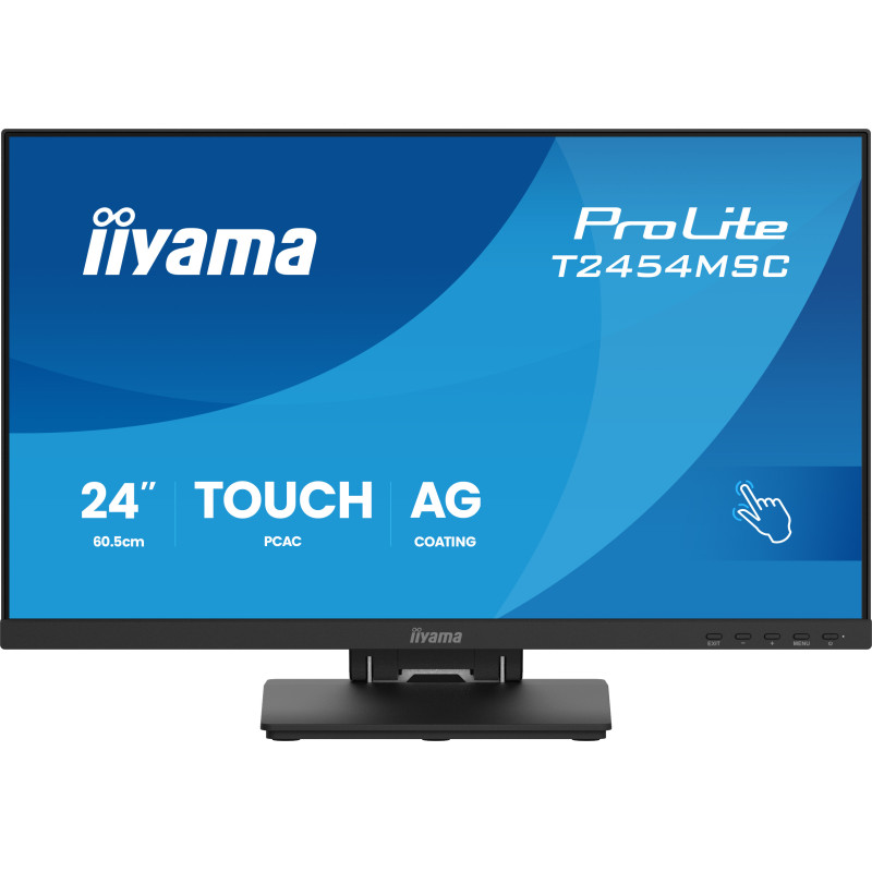 iiyama T2454MSC-B3AG ProLite T2454MSC-B3AG, 60,5 cm (23.8"), 1920 x 1080 Pixeles, Full HD, LED, 4 ms, Negro