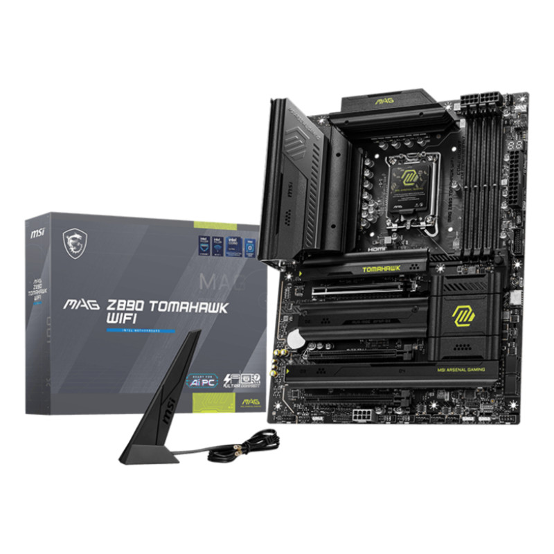 MSI MAG Z890 TOMAHAWK WIFI MAG Z890 TOMAHAWK WIFI, Intel, LGA 1851 (Socket V1), Intel Core Ultra (Series 2), LGA 1851, 256 GB,