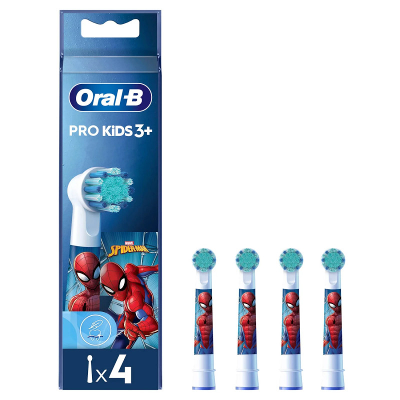 Oral-B 8006540805374 Kids Pro Kids3+, 4 pieza(s), Multicolor, Blanco, Hombre Araña, 3 año(s), Blister