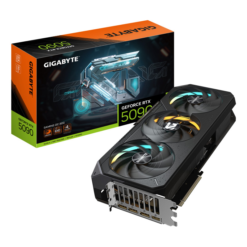 GIGABYTE GV-N5090GAMING OC-32GD GeForce RTX 5090 GAMING OC 32G Tarjeta Gráfica - 32GB GDDR7, 512 bits, PCI-E 5.0, 2550MHz Core