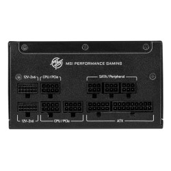 MSI MPG A1000GS PCIE5 MPG A1000GS PCIE5, 1000 W, 100 - 240 V, 50/60 Hz, Activo, 120 W, 1000 W 2