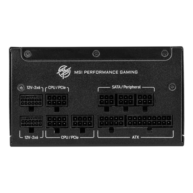 MSI MPG A1000GS PCIE5 MPG A1000GS PCIE5, 1000 W, 100 - 240 V, 50/60 Hz, Activo, 120 W, 1000 W