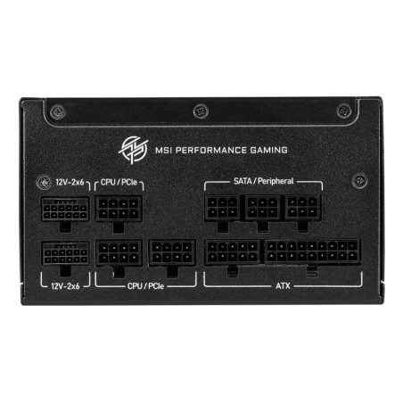 MSI MPG A1000GS PCIE5 MPG A1000GS PCIE5, 1000 W, 100 - 240 V, 50/60 Hz, Activo, 120 W, 1000 W