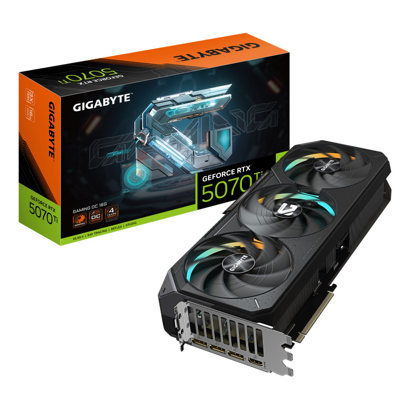 GIGABYTE GV-N507TGAMING OC-16GD GeForce RTX 5070 Ti GAMING OC 16G Tarjeta Gráfica - 16GB GDDR7, 256 bits, PCI-E 5.0, 2588 MHz