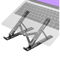 Celly SWMAGICSTAND2BK SWMAGICSTAND2, Soporte para ordenador portátil, Negro, Plástico, Silicona, 39,6 cm (15.6"), 39,6 cm 2