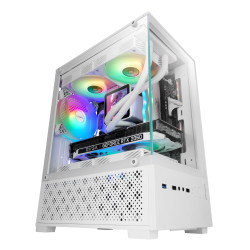 Mars Gaming MCSE2W MC-SE2W, Mini Tower, PC, Blanco, micro ATX, Mini-ITX, Juego, Multi