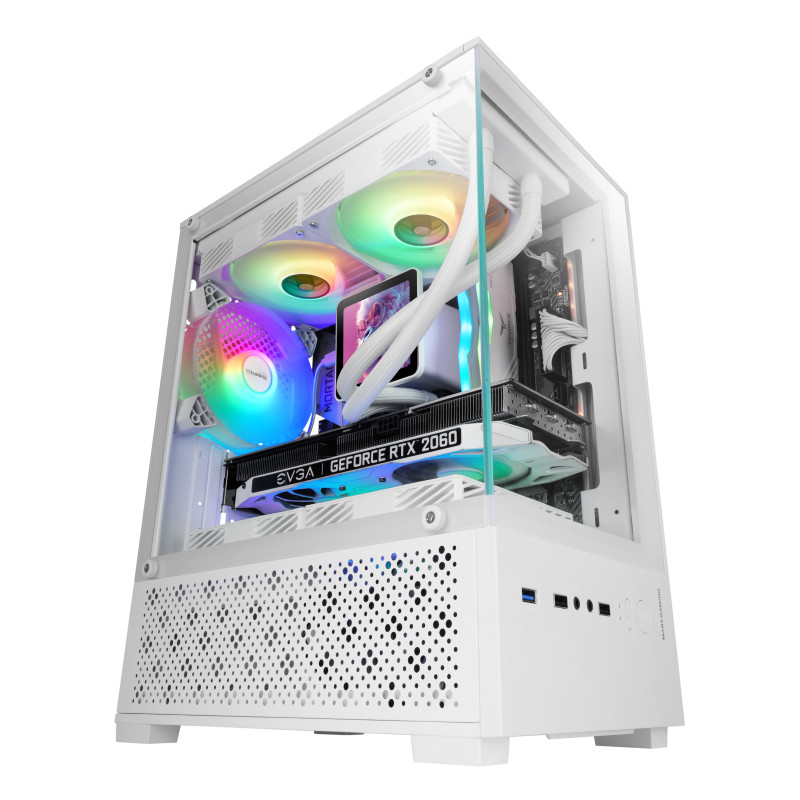 Mars Gaming MCSE2W MC-SE2W, Mini Tower, PC, Blanco, micro ATX, Mini-ITX, Juego, Multi