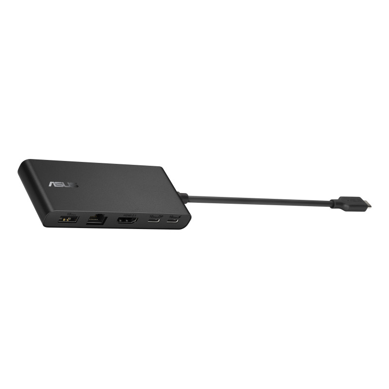 ASUS 90XB094N-BDS000 Dual 4K USB-C Dock DC201, Alámbrico, USB 3.2 Gen 2 (3.1 Gen 2) Type-C, 100 W, 1000 Mbit/s, Negro, 10