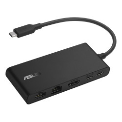 ASUS 90XB094N-BDS000 Dual 4K USB-C Dock DC201, Alámbrico, USB 3.2 Gen 2 (3.1 Gen 2) Type-C, 100 W, 1000 Mbit/s, Negro, 10 2