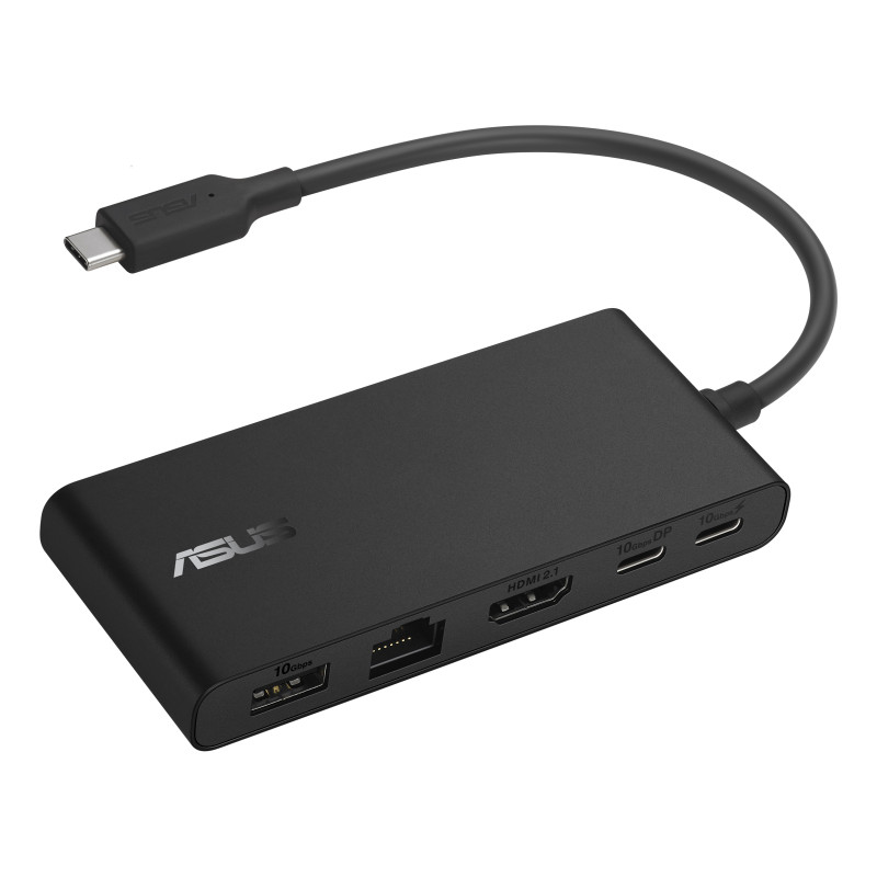 ASUS 90XB094N-BDS000 Dual 4K USB-C Dock DC201, Alámbrico, USB 3.2 Gen 2 (3.1 Gen 2) Type-C, 100 W, 1000 Mbit/s, Negro, 10