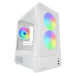 Mars Gaming MCONYXW MC-ONYXW, Mini Tower, PC, Blanco, micro ATX, Mini-ITX, Metal, Vidrio templado, Juego