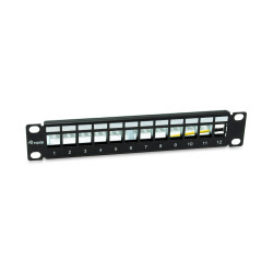 Equip 769331 769331, Keystone, Montaje en bastidor, 1U, Negro, Metal, RoHS