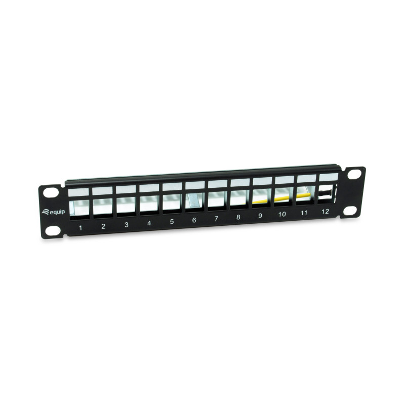 Equip 769331 769331, Keystone, Montaje en bastidor, 1U, Negro, Metal, RoHS