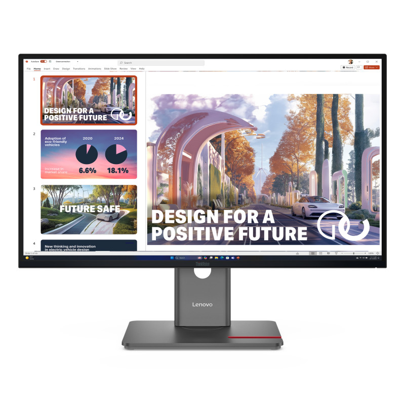 Lenovo 64B3GAT2EU ThinkVision P27QD-40 Monitor, 68,6 cm (27"), 2560 x 1440 Pixeles, Wide Quad HD, LED, 6 ms, Negro