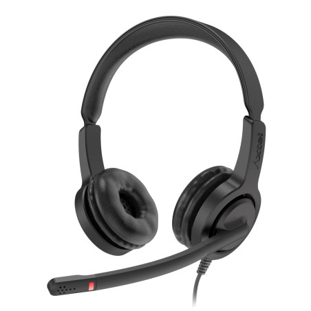 Axtel AXH-V28UCD VOICE UC28 stereo USB-A, Alámbrico, Oficina/Centro de llamadas, 20 - 20000 Hz, 130 g, Auriculares, Negro