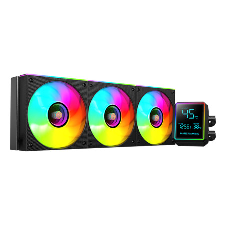 Mars Gaming MLLCDPRO360 ML-LCDPRO360, Sistema de refrigeración líquida todo en uno, 12 cm, Negro