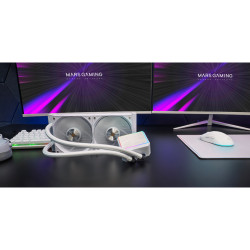 Mars Gaming MLPROII240W ML-PROII240W, Sistema de refrigeración líquida todo en uno, 12 cm, Blanco 2