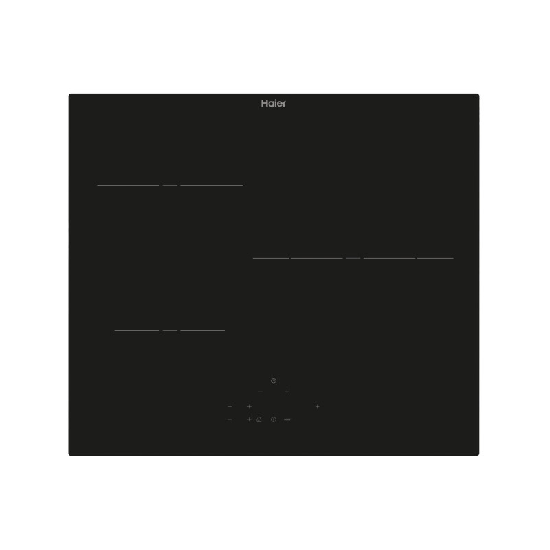 Haier 33803594 HAI633CD/E1, Negro, Integrado, 60 cm, Con placa de inducción, Vidrio y cerámica, 3 zona(s)