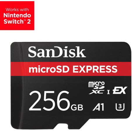 SanDisk SDSQXFN-256G-GN4NN Express, 256 GB, MicroSDXC, UHS-I, 880 MB/s, 650 MB/s, Class 3 (U3)