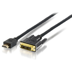 Equip 119329 119329 Cable HDMI a DVI-D, 10 m, bidireccional, 10 m, HDMI, DVI-D, Macho, Macho, Oro