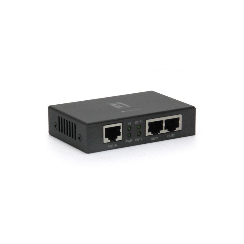 LevelOne POR-0103 Repetidor PoE, 2 PoE Outputs, Repetidor de red, 100 m, 10/100Base-T(X), IEEE 802.3, IEEE 802.3af, IEEE