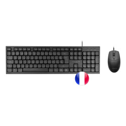 Tacens Anima ACP02FR ACP02FR, Alámbrico, USB, Interruptor de membrana, AZERTY, Negro, Ratón incluido