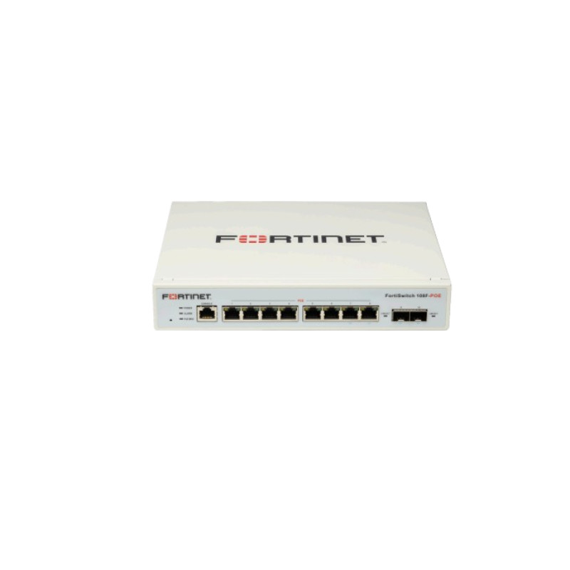 Fortinet FS-108F FS-108F, Gestionado, L2+, Gigabit Ethernet (10/100/1000), Montaje en rack