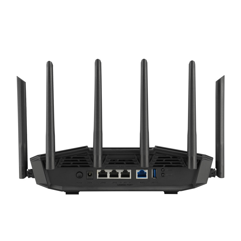 ASUS 90IG0A30-MO9C00 90IG0A30-MO9C00, Wi-Fi 7 (802.11be), Tribanda (2.4 GHz / 5 GHz / 6 GHz), Ethernet, Negro, Router de