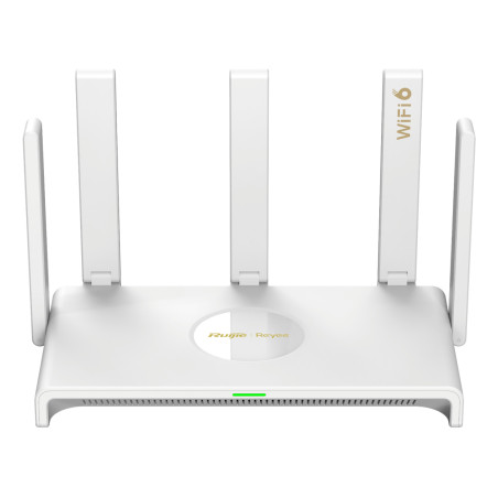 Ruijie Networks RG-EW3000GX RG-EW3000GX, Wi-Fi 6 (802.11ax), Doble banda (2,4 GHz / 5 GHz), Ethernet, Blanco, Router de